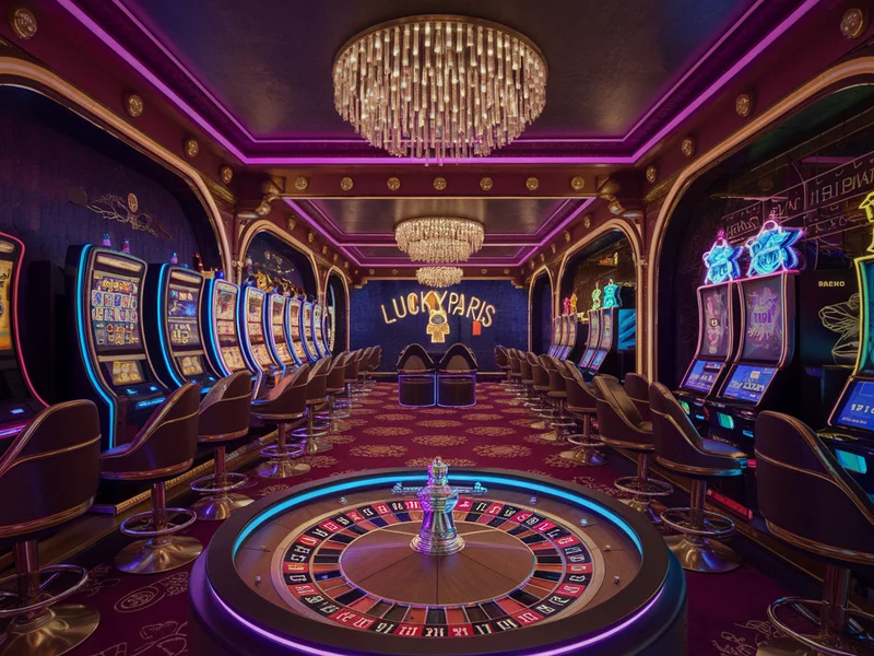 Page d'accueil LuckyParis avec bonus de bienvenue affiché